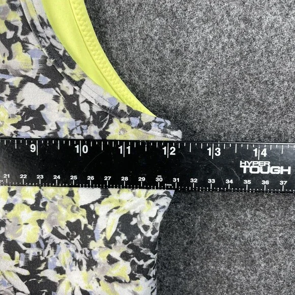 Lululemon Inspiration Tank II Crosscourt Petal Black Clarity Yellow Size 2 EUC - Picture 6 of 7